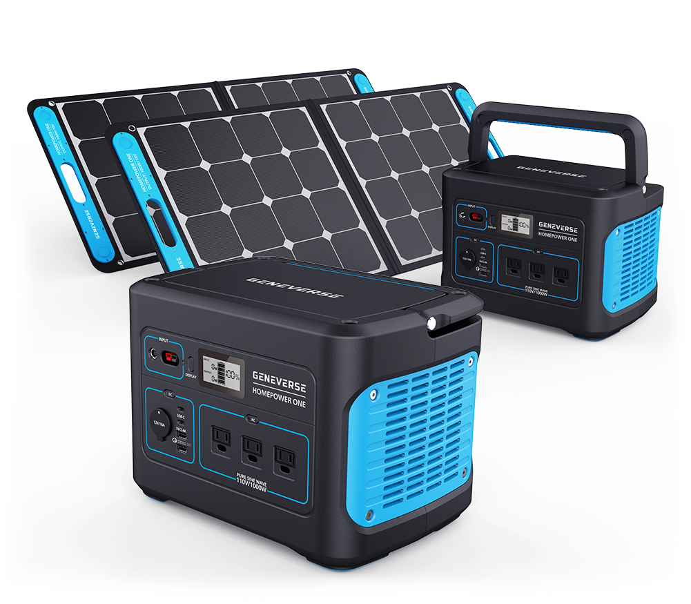 Geneverse 1000-Watt HomePower ONE Lithium-Ion Solar Generator